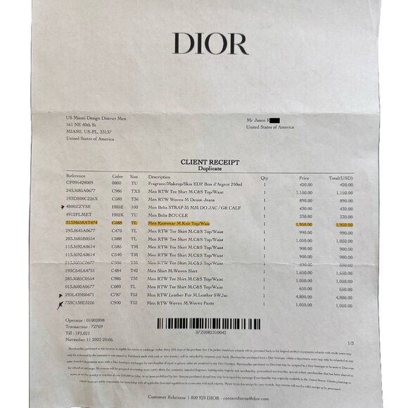 Authentic Blue DIOR Sweater - Picture 2 of 5